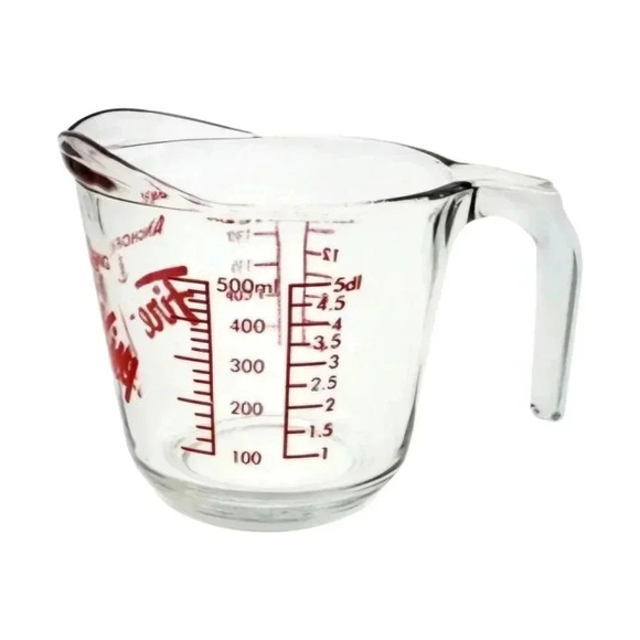 Vintage Fire King Measuring Cup 2 Cup – Holiday Baking Gift Red Logo - Picture 3 of 9